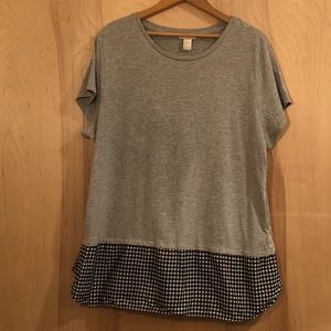 Fall Grey and Plaid T-Shirt
